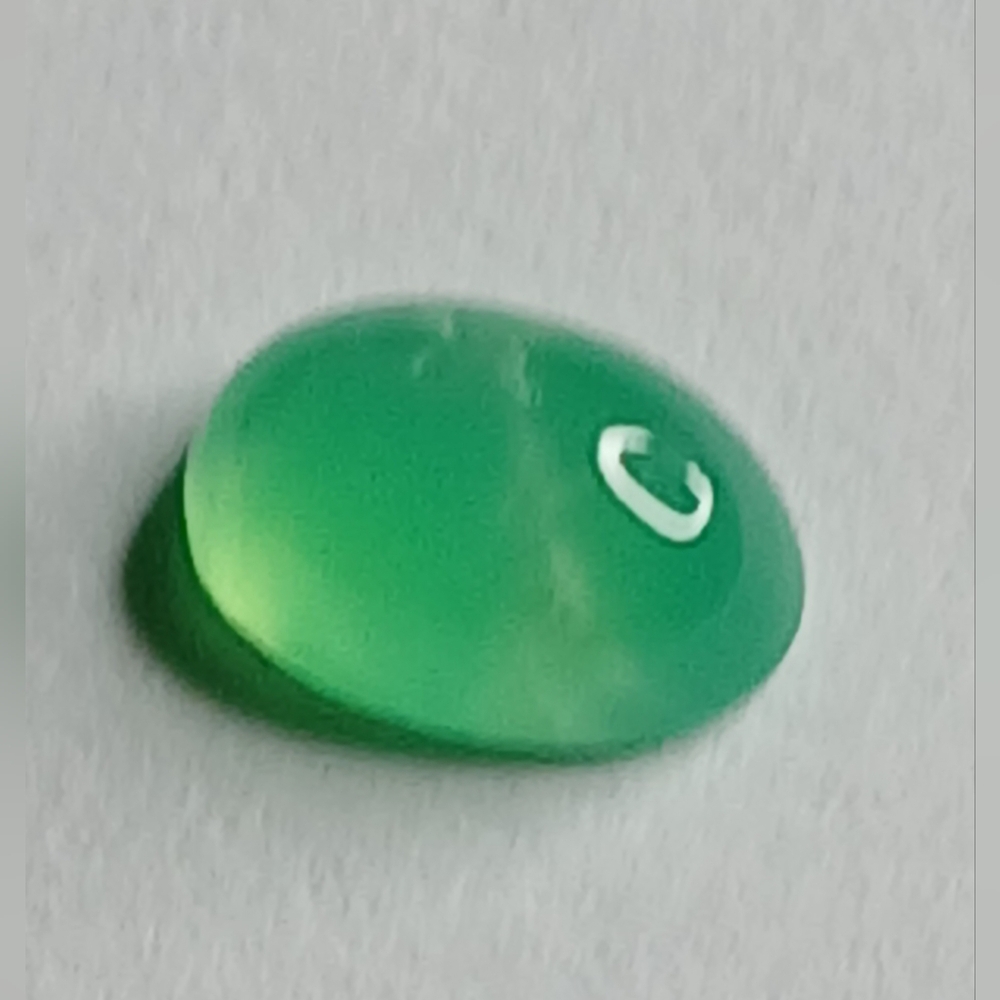 Green Oval Cabochon Emerald Gemstone 6x4mm